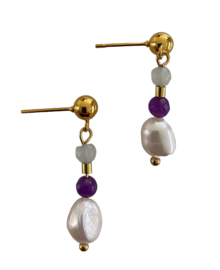 Bybjor Sunny Colorful Pearl Earrings