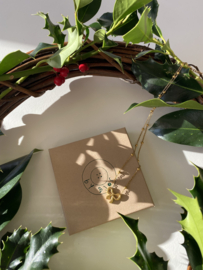 Bybjor Dots & Bow Golden Necklace