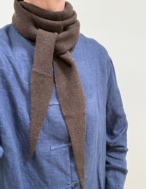 Bybjor Merino Wool Large Scarf "Brown-Melange"