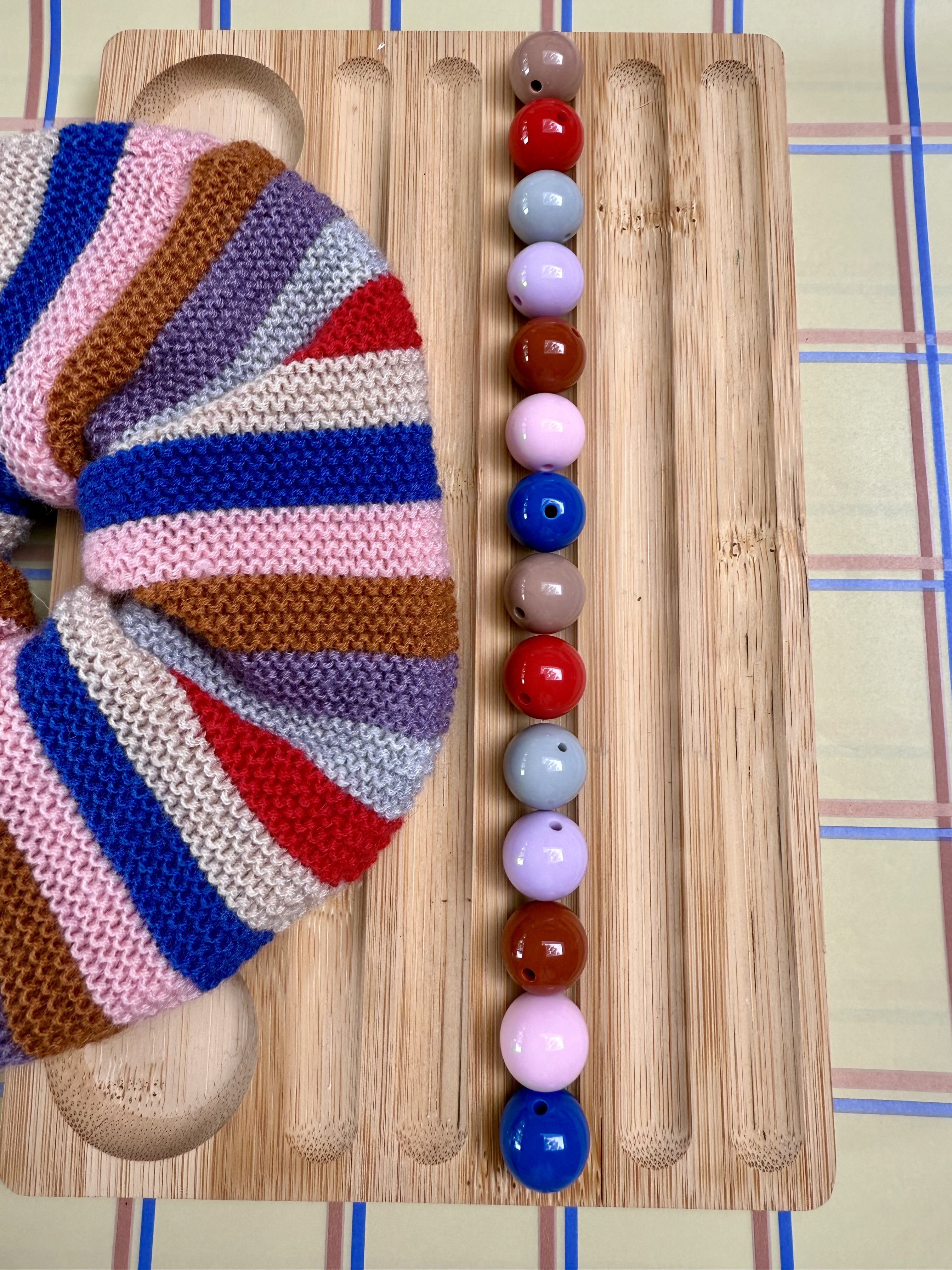 Bybjor Merino Wool Striped Scrunchie