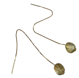 Citrine Threader Earrings