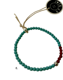 Bybjor Olive & Color Beads Bracelet