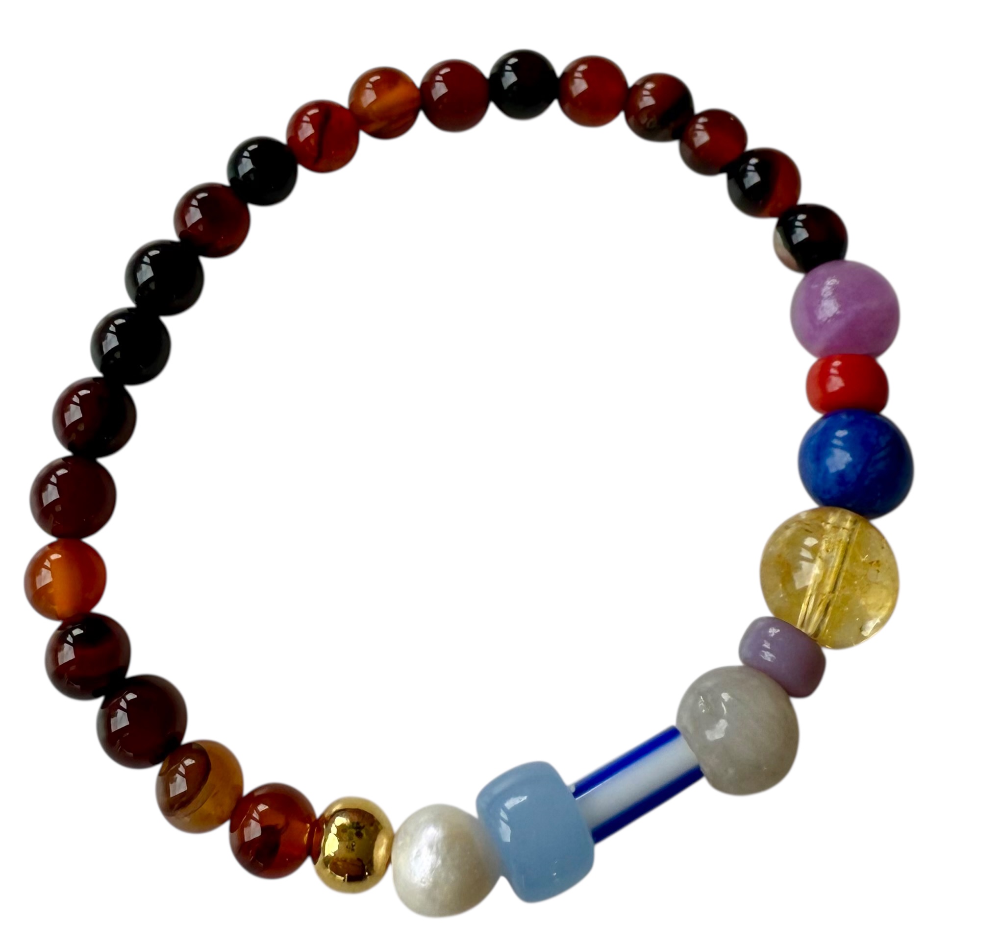 Bybjor Colorful Pearl & Agate Bracelet