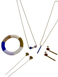 Bybjor Colorful Tube Golden Necklace