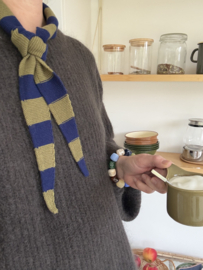 Bybjor Merino Wool Chunky Stripe Mini Scarf