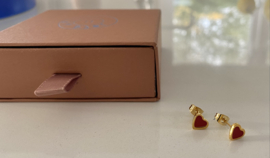 Bybjor Heart Enamel Earstuds