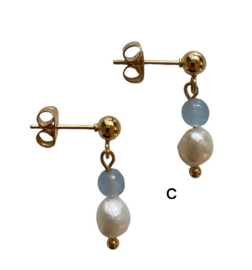 Pearl & Stone Golden Earstuds