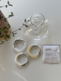 Bybjor Sølv & Hvid Rainbow Bracelet Collection