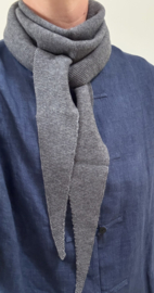 Bybjor Merino Wool Large Scarf "Mid Grey-Melange"