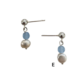 Pearl & Stone Golden Earstuds