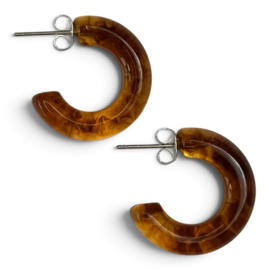 Bybjor Colorful "Resin" Hoop Earrings Set