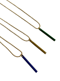 Bybjor Colorful Tube Golden Necklace