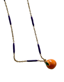 Bybjor Orange Golden Necklace