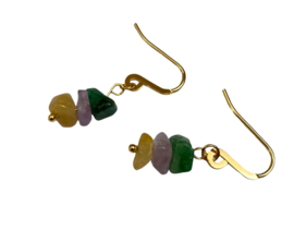 Tri-Color Gemstone Earrings