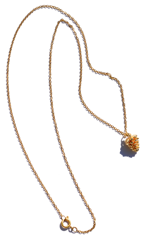 Pine Cone Golden Necklace