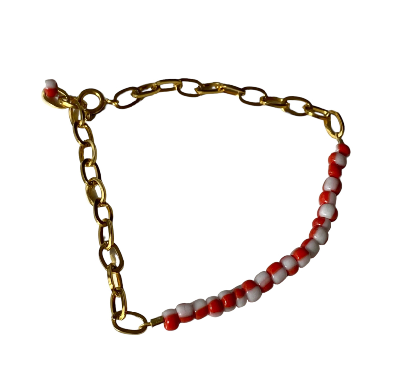 Bybjor Stripes Golden Chain Bracelet