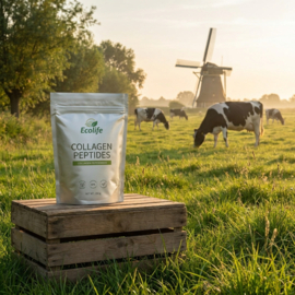 Peptan collageen van Ecolife. Puur en van hoge kwaliteit. Halal en Kosher gecertificeerd.
