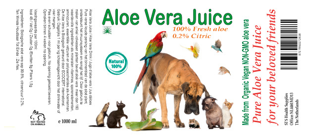 Aloe Vera sap voor hond, kat, vogels ..