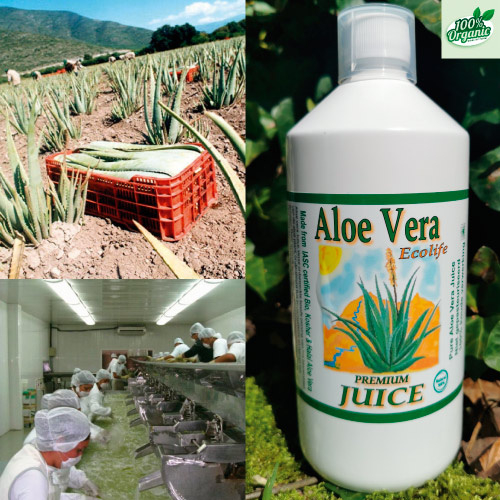 1 fles Premium Aloe vera Juice - biologische aloë vera