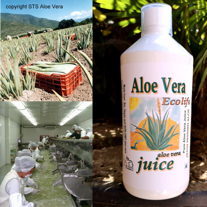 8 flessen Premium Aloe vera Juice - Biologische aloë