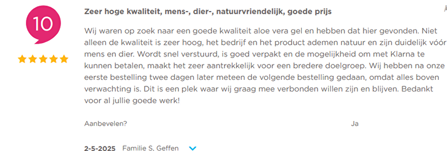 beste aloe vera ecolife