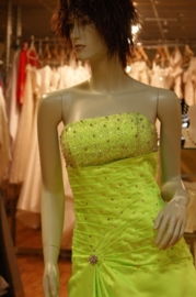 Strapless jurk met bijpassend jasje PSF -111304 groen