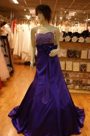 Strapless bruidsjurk met sleepje  PSF - 112900 paars