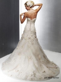 Strapless ivoor bruidsjurk  ( Nr. PSF - 0821 )