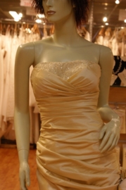 Strapless champagne bruidsjurk ( Nr. H-3474 )