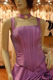 Jurk met strik PSF -113008 lila