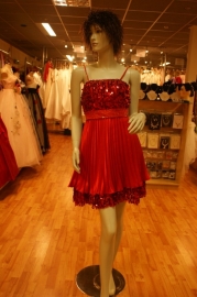 Bling bling korte jurk met spaghetti band                         ( Nr. XNE - K03 )