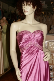 Hartvorm strapless galajurk SYR M0029 rose