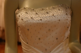 Strapless ivoor bruidsjurk ( Nr. PSF -1014 )