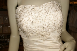 Gedrapeerde strapless  jurk 112914