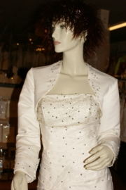 Strapless ivoor bruidsjurk  ( Nr 111304 )
