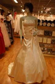 Strapless bruidsjurk  112909  creme