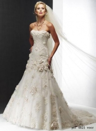 Strapless ivoor bruidsjurk  ( Nr. PSF - 0821 )