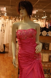 Zeemeermin model bruidsjurk  met sleep PSF -019 fuchsia