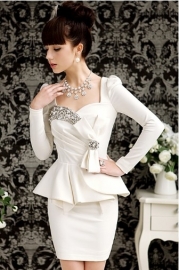 Adellijke jurk CWYS - 001 wit