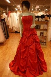 Gedrapeerde strapless jurk 111308