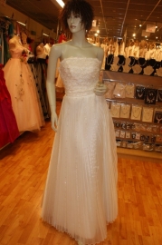 Strapless ivoor jurk  ( Nr. IV-01 )