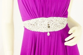A-lijn jurk in chiffon MLS -2169 paars