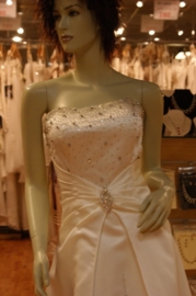 Strapless ivoor bruidsjurk ( Nr. PSF -1014 )
