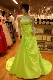 Strapless jurk met bijpassend jasje PSF -111304 groen