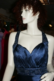 Galajurk met doorzichtig rugpand SYR 22867 donkerblauw