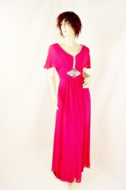 Galajurk met mouwtjes MD-3001 fuchsia