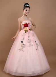 Strapless baljurk in Sisi model XNE-7007 zalmrose