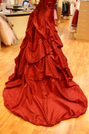Strapless bruidsjurk met sleep PSF - 111303 rood