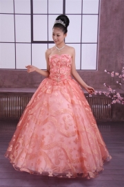 Strapless Sisi model baljurk XNE-8236 zalmrose