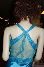 Galajurk met doorzichtig rugpand SYR 22867 turquoise